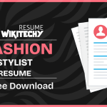 fashion stylist resume