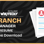 branch manager resume