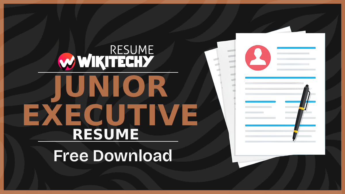 Junior Executive Resume Samples Junior Executive Resume