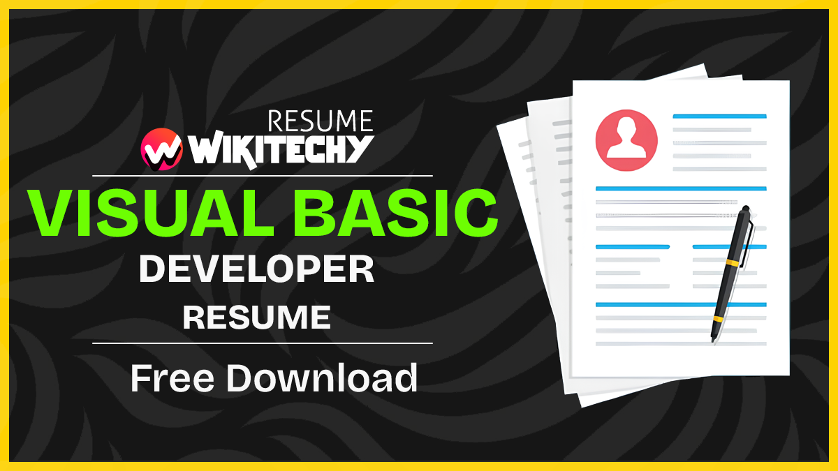Visual Basic Developer Resume Sample Visual Basic Developer Resume Sample