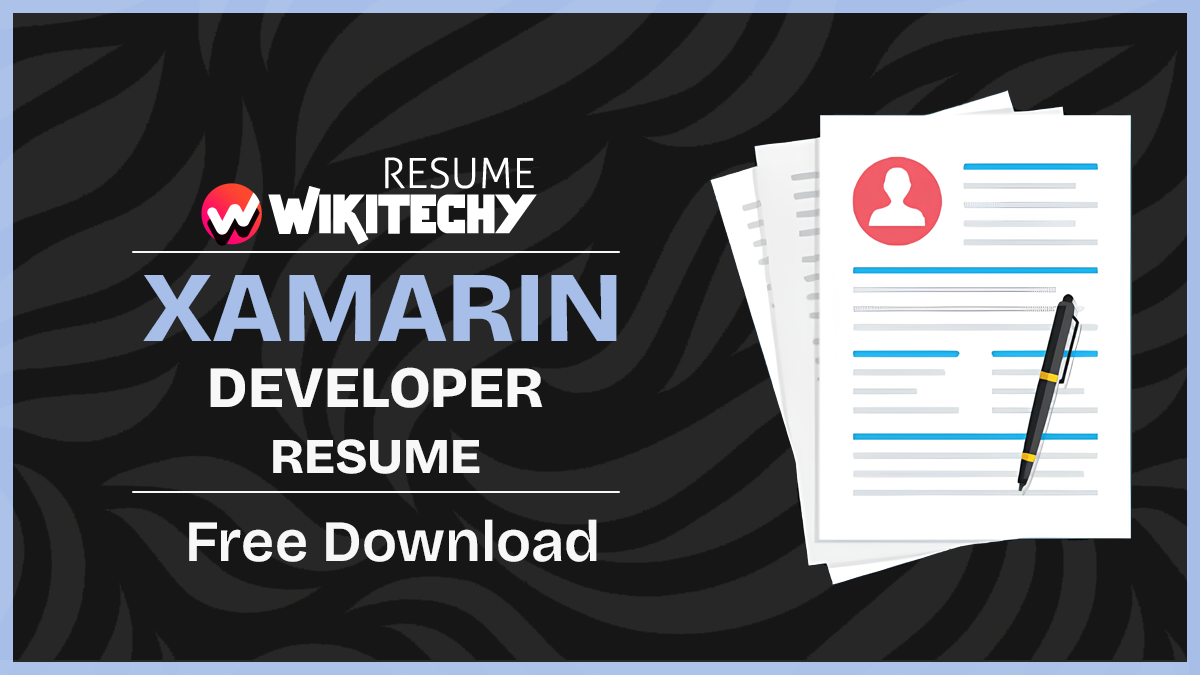 Xamarin Developer Resume Example 2025 xamarin developer resume