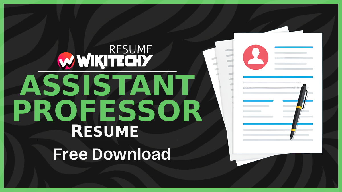 assistant professor resume examples