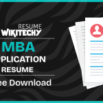 mba application resume