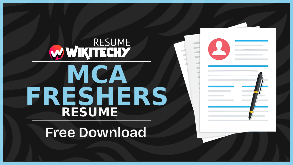 MCA Freshers Resume
