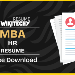 MBA HR Resume Sample