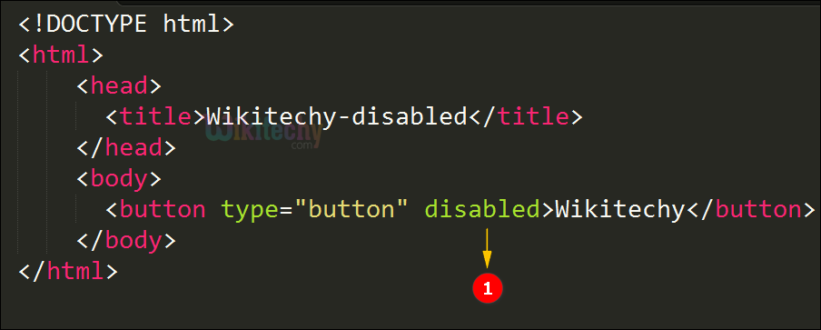 disabled Attribute Code Explanation