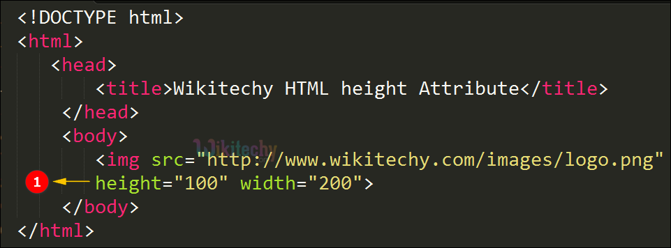 height Attribute Code Explanation