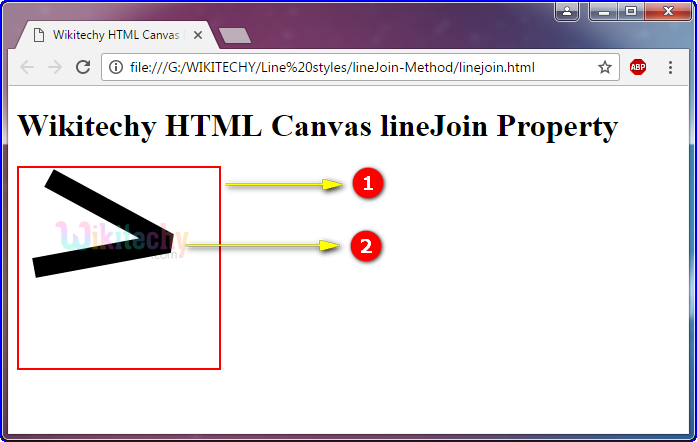 linejoin Property in HTML5 canvas Output
