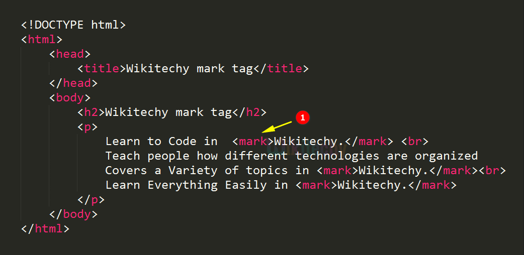 <mark> Tag Code Explanation