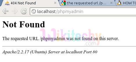 PhpMyadmin not working