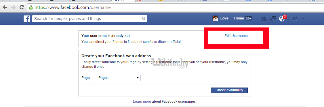How to Change Facebook Username & Page URL Address after Limit Reach