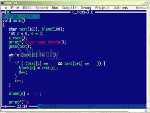 C program remove spaces or blanks from a string - C Programming - Learn ...