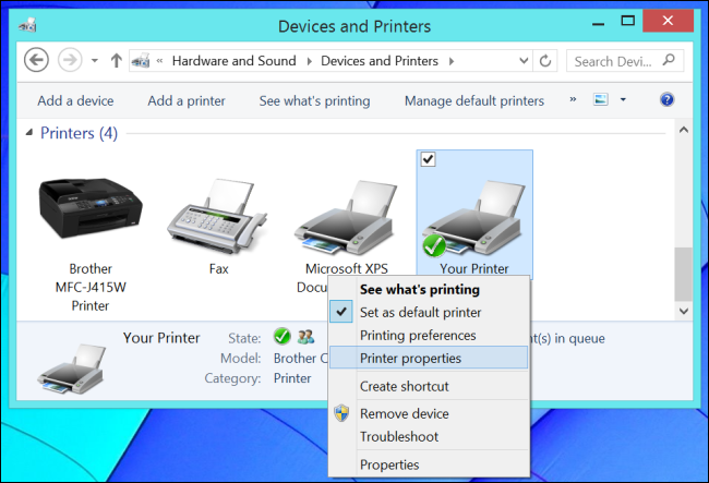 Sharing printer windows 10