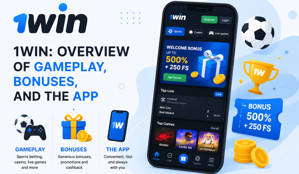 1Win: overview of gameplay, bonuses, and the app