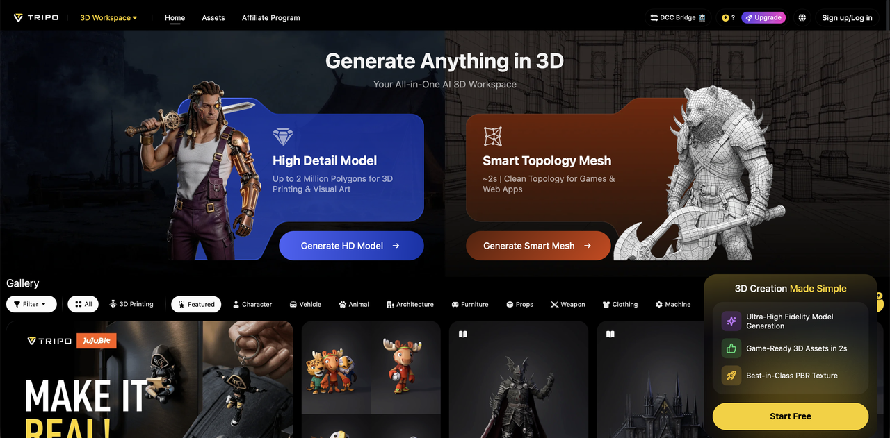 How Tripo's AI 3D Model Generator Accelerates 3D Asset Creation for Designers and Developers