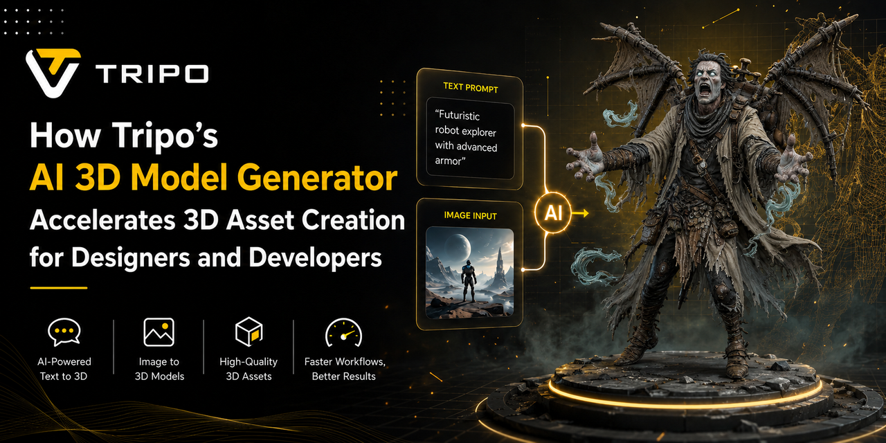 How Tripo's AI 3D Model Generator Accelerates 3D Asset Creation for Designers and Developers