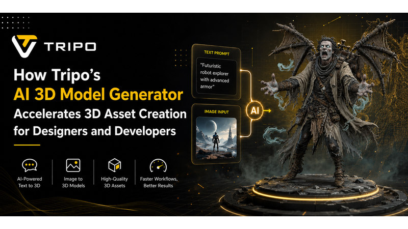 How Tripo's AI 3D Model Generator Accelerates 3D Asset Creation for Designers and Developers