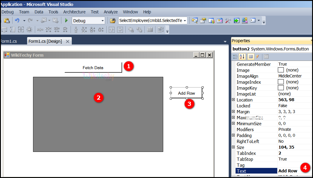  c-sharp add row