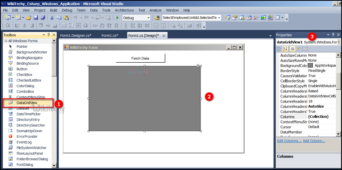  c-sharp datagrid view