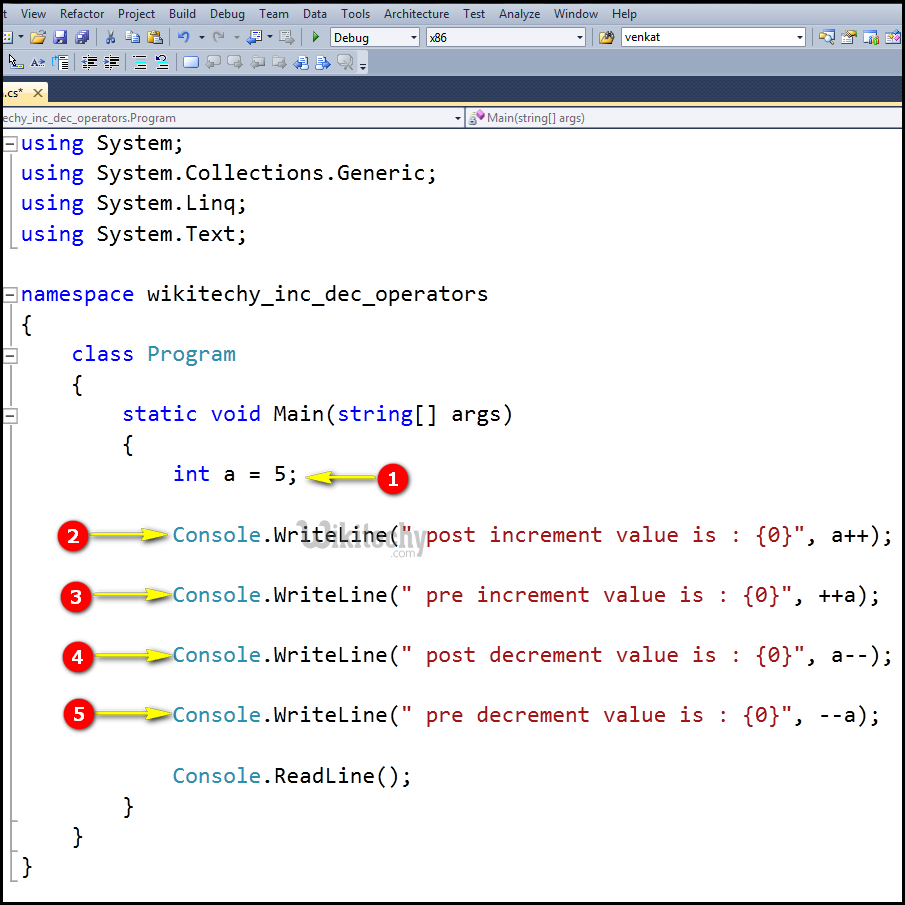  c sharp increment loop