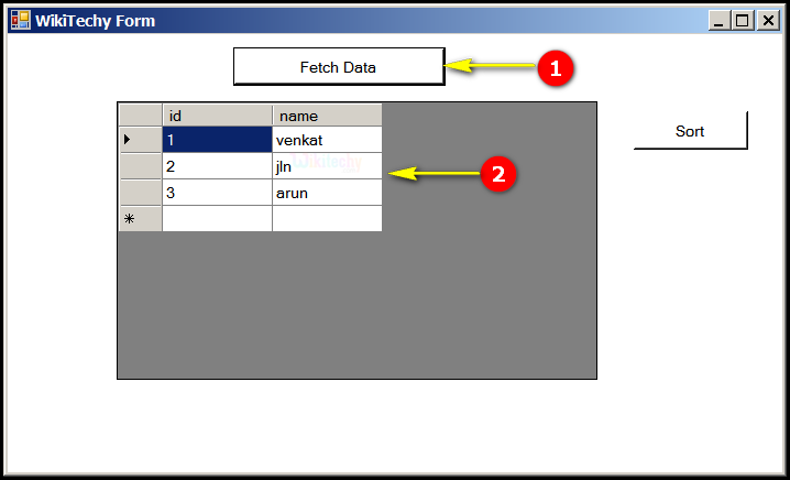  c-sharp sorting code output