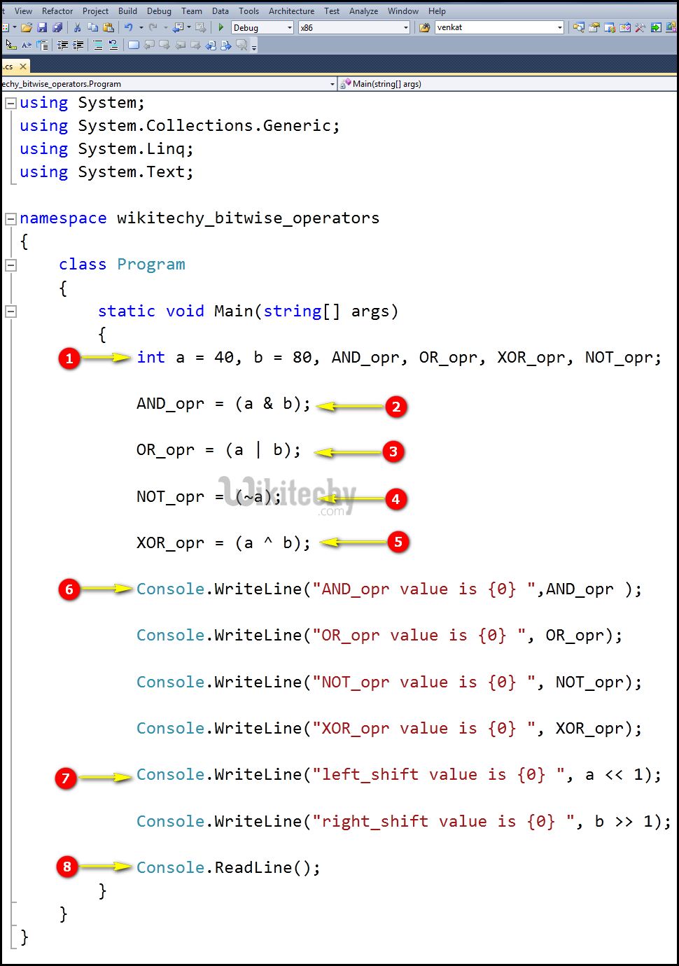  c  bitwise operators