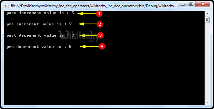  decrement c sharp