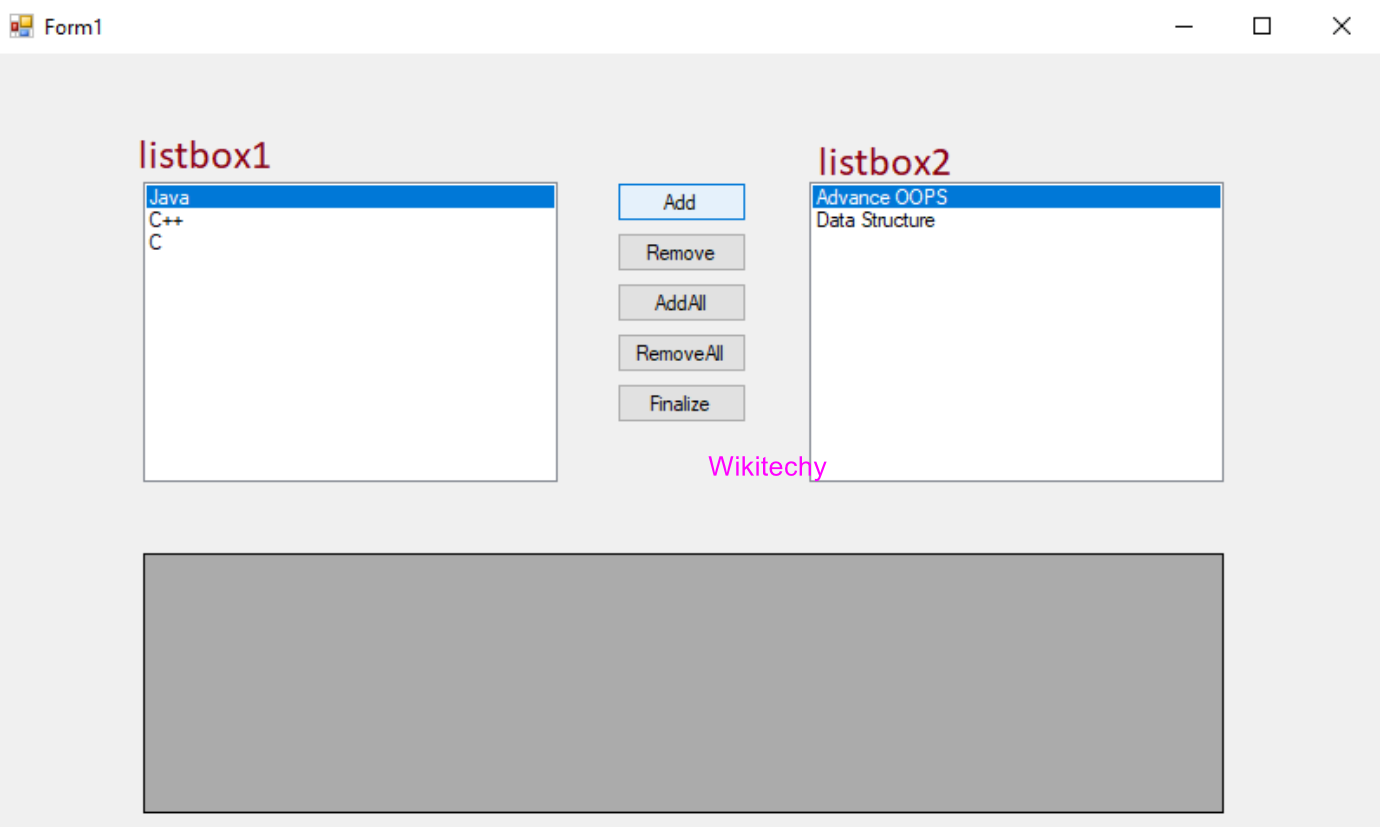  C# Listbox