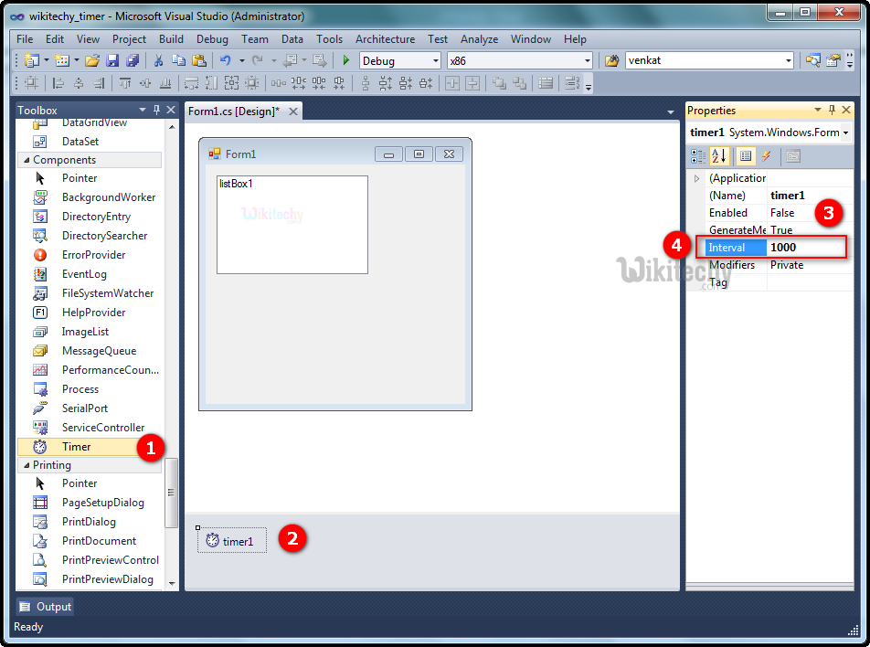  properties of listbox configuration in timer