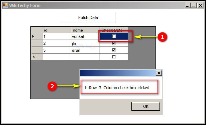  Sample Output checkbox