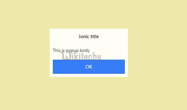 ionic tutorial - Ionic Popup - JavaScript Popup - By Microsoft Award MVP - ionic - ionic tutorial - Learn 30sec | wikitechy