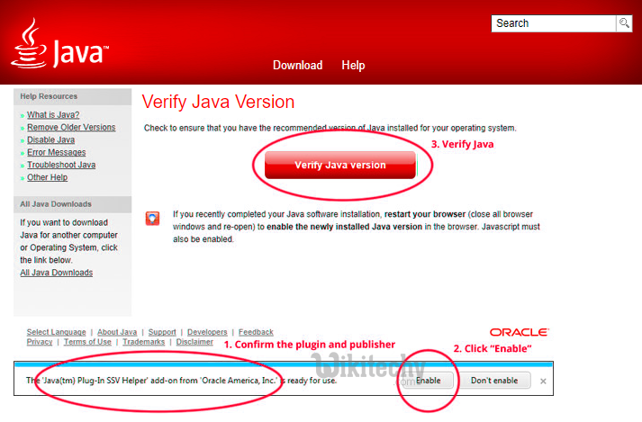 Verify Java Version