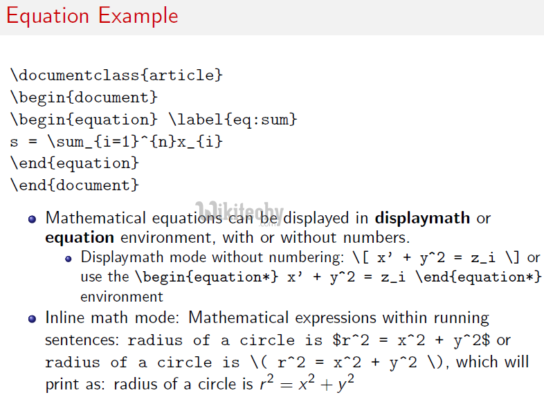 Math Equations In Latex 77