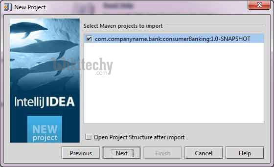  Select Maven project to import