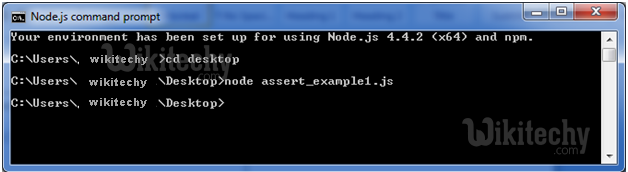  file creation command in node.js assertion