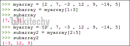 Array Slicing