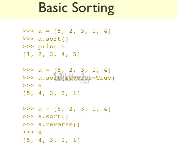 basic sorting