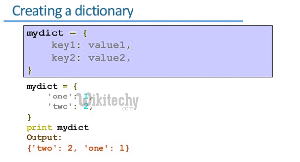 Python - creating dictionary