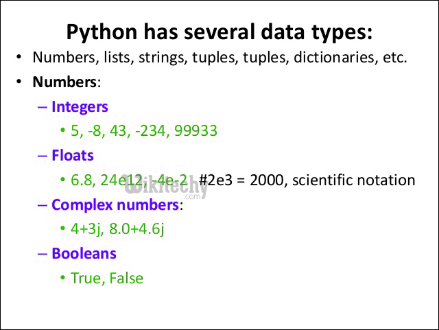 python language data types