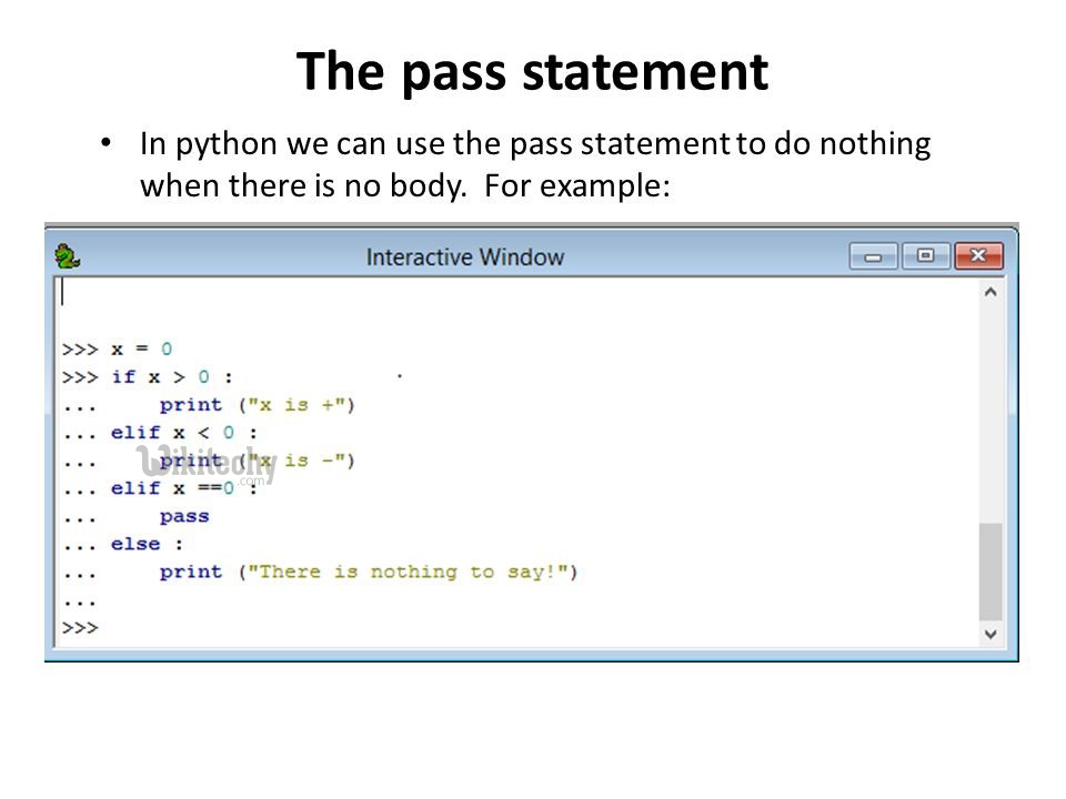 python pass statement