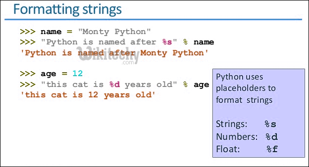 Python - formatting strings 2