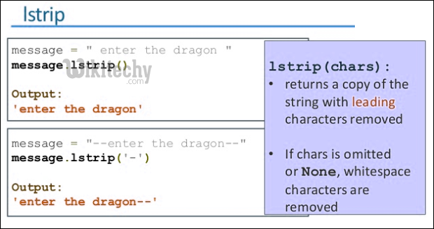 Python - lstrip