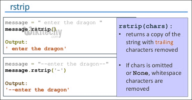 Python - rstrip