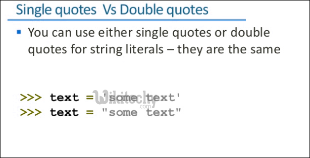 Python - single quotes double quotes