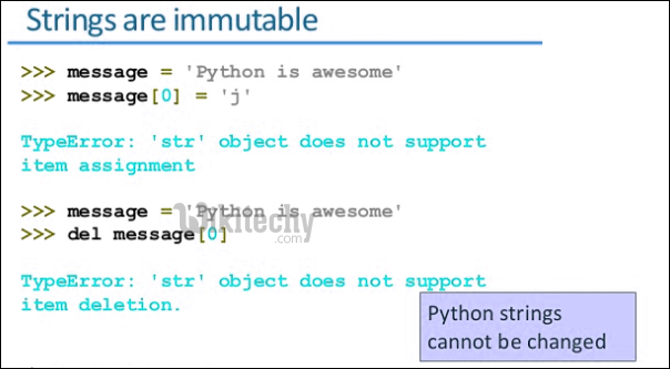 strings immutable