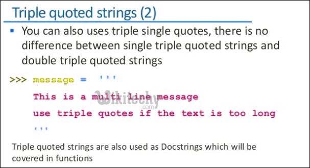Python - triple quoted strings 2