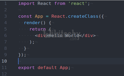 learn react js - react js tutorial - react js - React Component using createClass method  -  react js programs