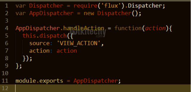 learn react js - react js tutorial - react js flux  dispatcher -  react js programs