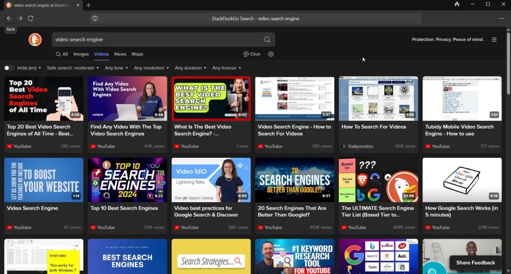 video search engines