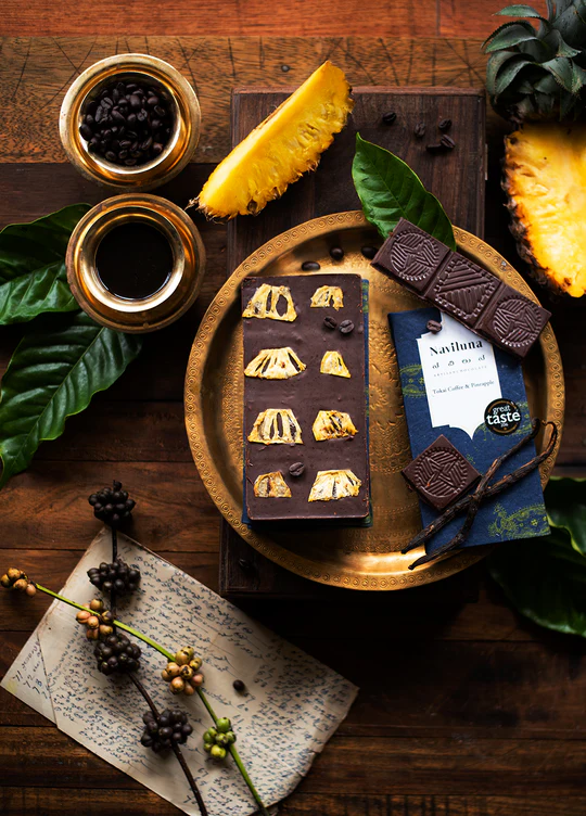 Tokai coffee and Pineapple Naviluna Chocolate